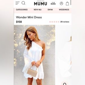 Show Me Your MuMu off the shoulder White Dress